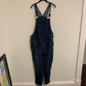 No Boundaries Dark Blue Denim Long Overalls